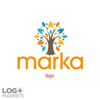 Ağaç ve Yapraklar Logo Tasarımı