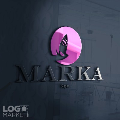 Kadın ve Saç Temalı Logo Tasarımı