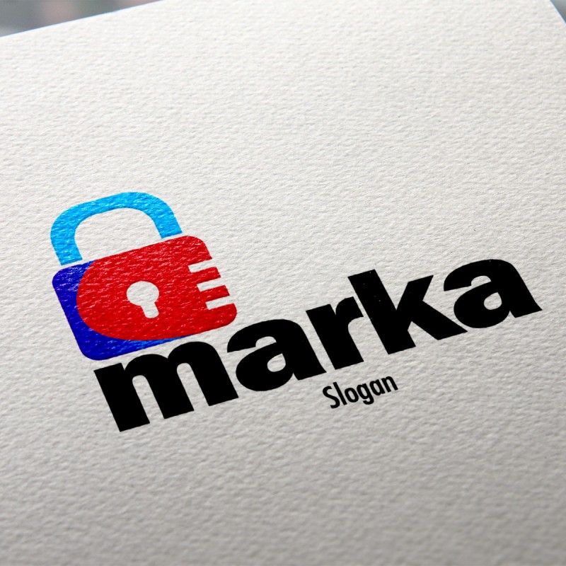 Kilit ve Güvenlik Logo Tasarımı