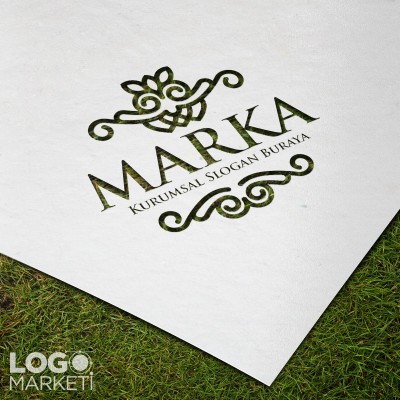 Süs ve Çiçek Desenli Logo Tasarımı