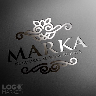 Süs ve Çiçek Desenli Logo Tasarımı