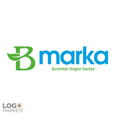 B Harfi Yaprak Logo Tasarımı