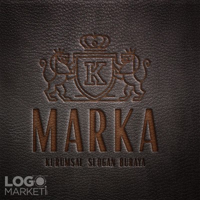 K Harfi Aslan ve Taç Heraldik Logo Tasarımı