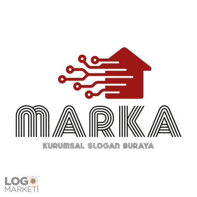 Teknolojik Akıllı Ev Logo Tasarımı