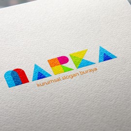 Geometrik Alfabetik Renkli Logo Tasarımı