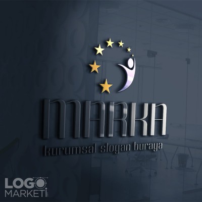 İnsan ve Yıldızlar Hazır Logo Tasarımı