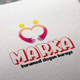 Çiftler ve Kalp Hazır Logo Tasarımı