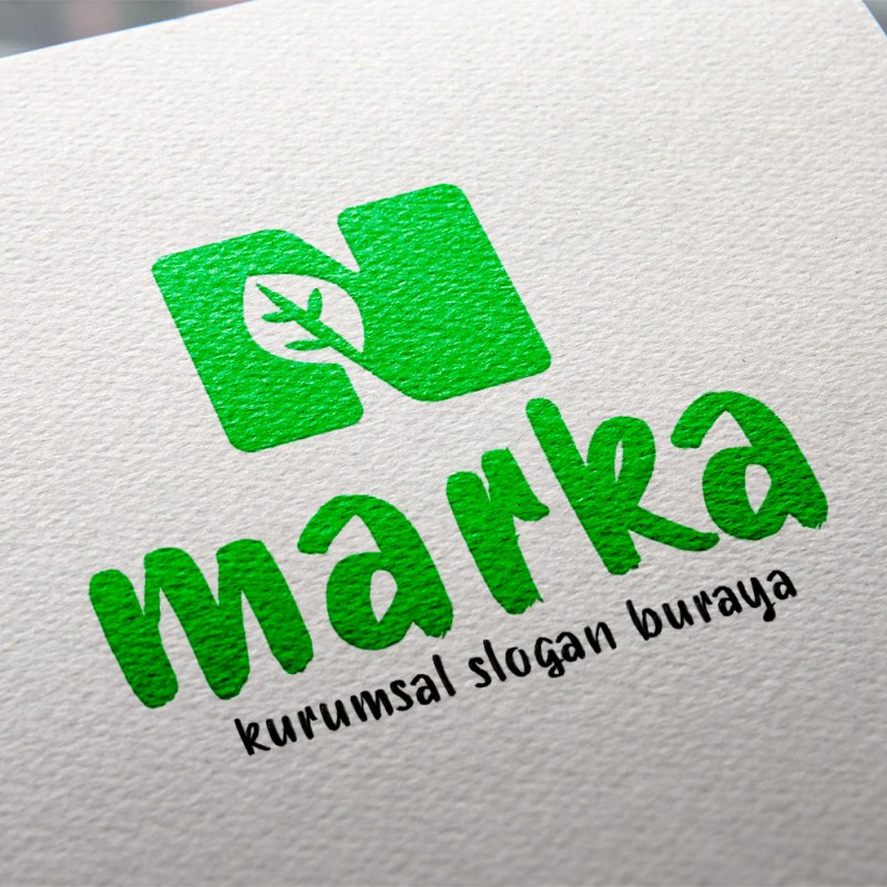 N Harfi ve Yaprak Hazır Logo Tasarımı