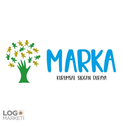 El ve Çocuklardan Ağaç Hazır Logo Tasarımı El ve Çocuklardan Ağaç Hazır Logo Tasarımı