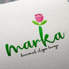 Gül ve Çiçek Logo Tasarımı