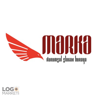 Şahin Başı ve Kanatlar Logo Tasarımı