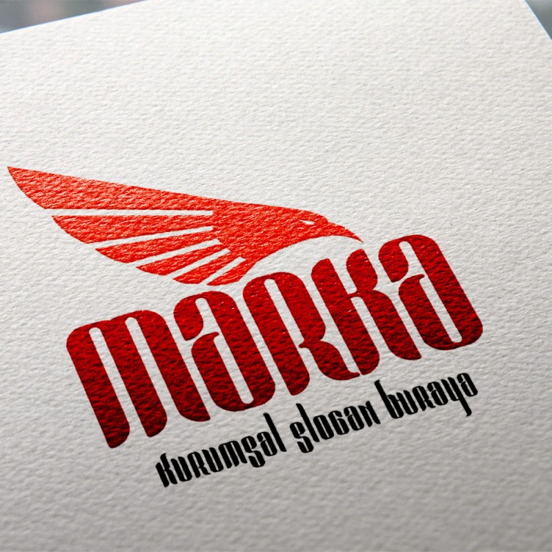 Şahin Başı ve Kanatlar Logo Tasarımı