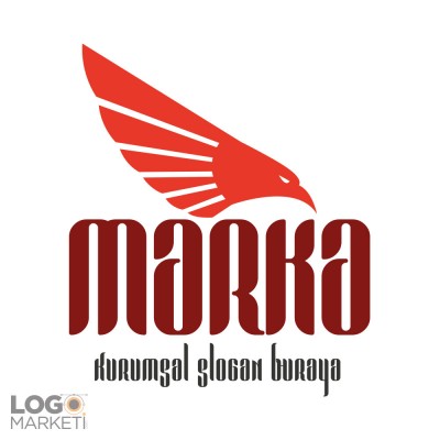 Şahin Başı ve Kanatlar Logo Tasarımı