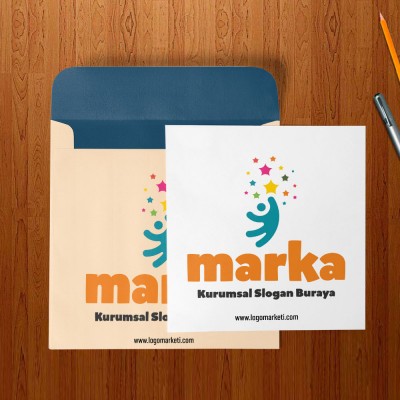 Çocuk ve Yıldızlar Logo Tasarımı Çocuk ve Yıldızlar Logo Tasarımı