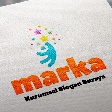 Çocuk ve Yıldızlar Logo Tasarımı Çocuk ve Yıldızlar Logo Tasarımı