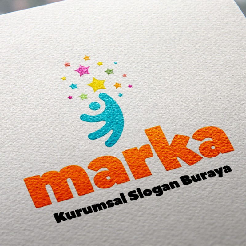 Çocuk ve Yıldızlar Logo Tasarımı Çocuk ve Yıldızlar Logo Tasarımı