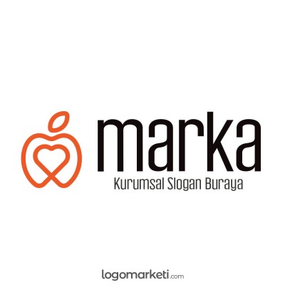 Elma ve Kalp Logo Tasarımı