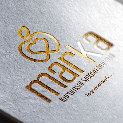 Elma ve Kalp Logo Tasarımı