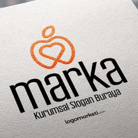 Elma ve Kalp Logo Tasarımı