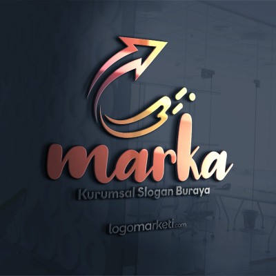 C Harfi ve Ok Logo Tasarımı