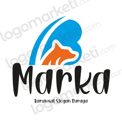 B Harfi Pet ve Köpek Temalı Logo Tasarımı